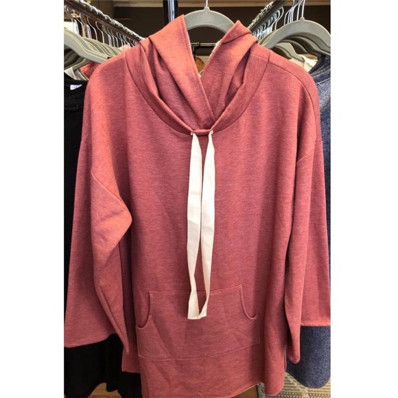 Oversized Mauve Hoodie Kangaroo Pocket Sweatshirt! - Picture 4 of 9